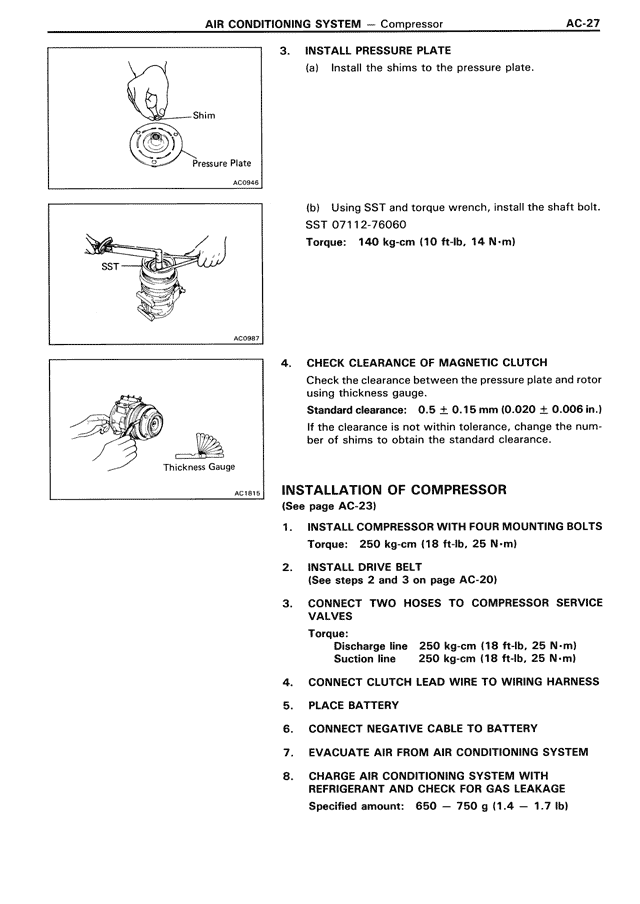 Air Conditioning System - AC-27