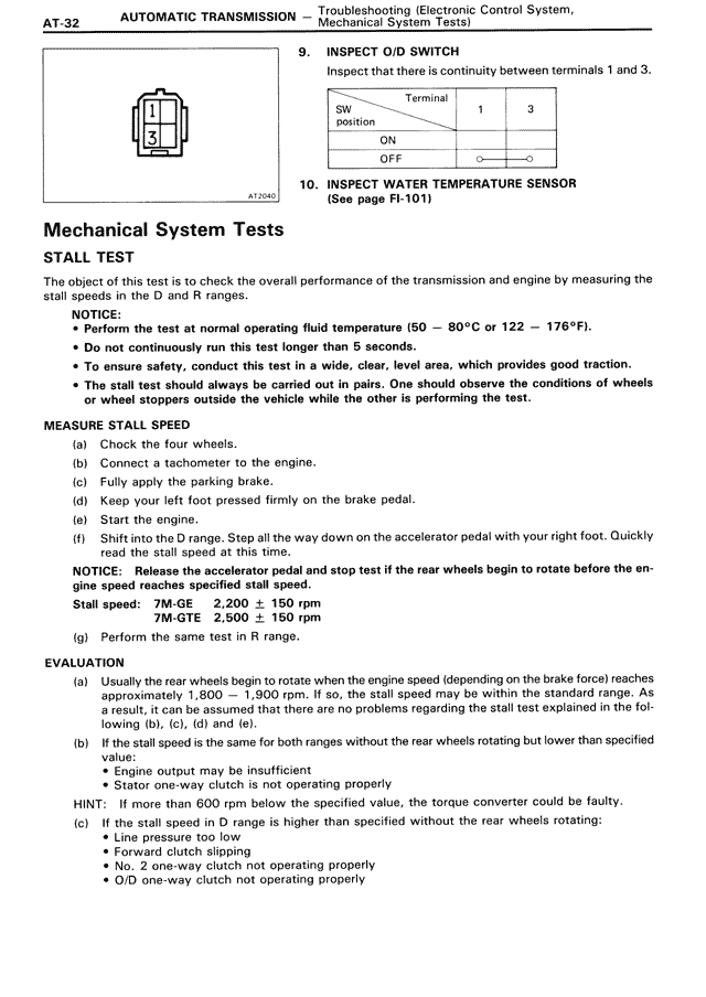Mechanical System Tests