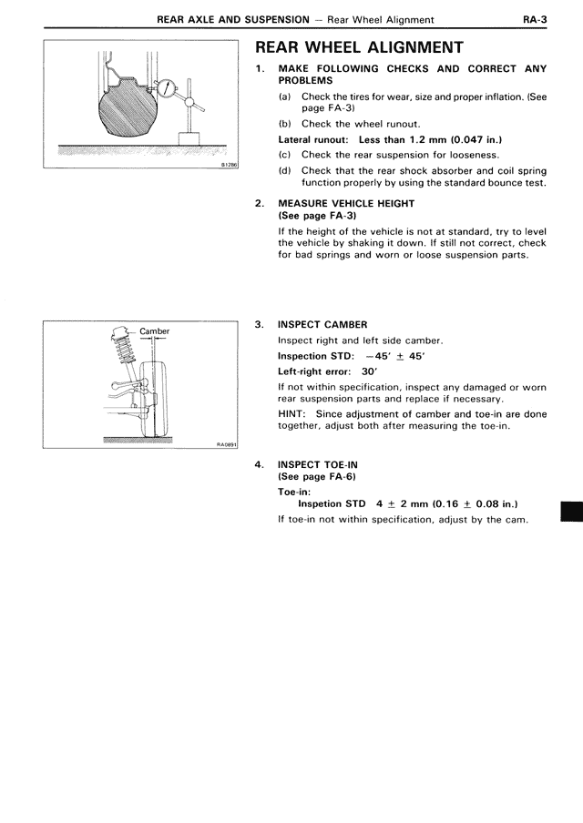 REAR WHEEL ALIGNMENT