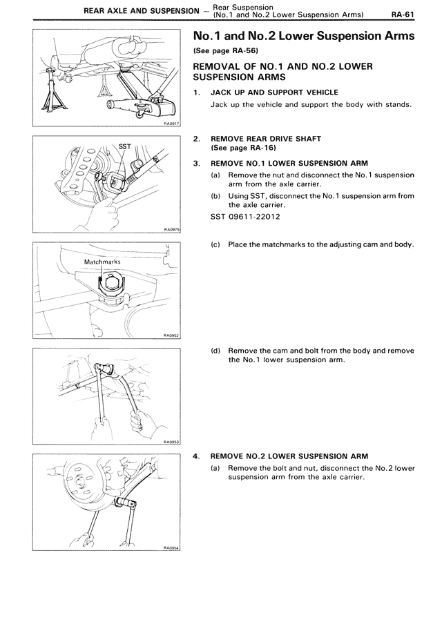 No.1 and No.2 Lower Suspension Arms