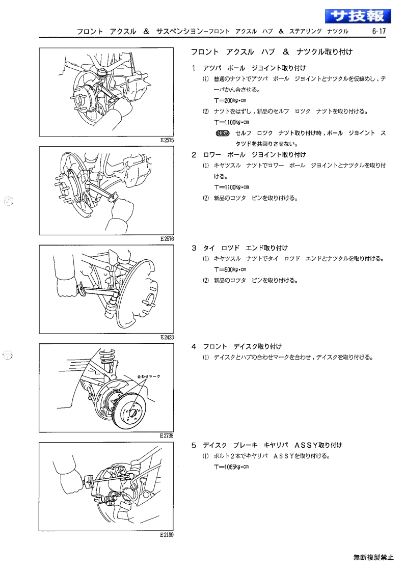 Front axle & suspension
