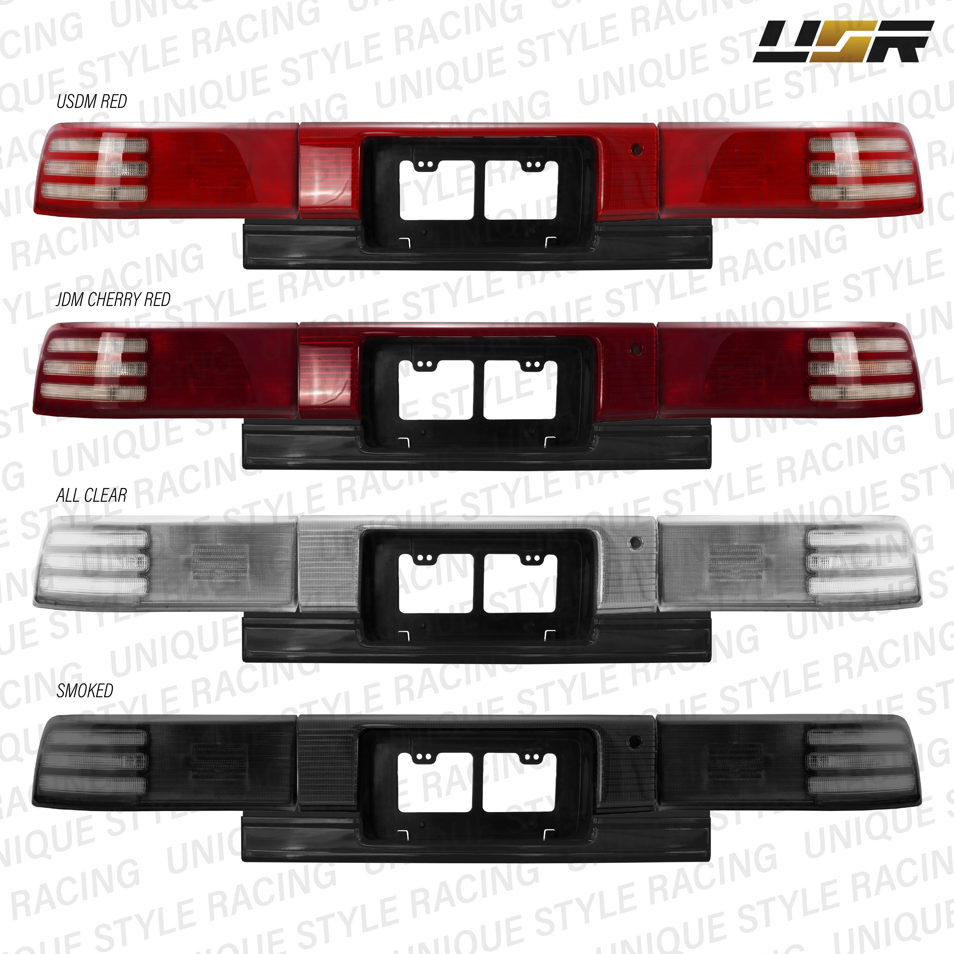 1989-1992 Toyota Supra OE USDM, JDM Cherry, All Clear or Smoke Lens 3PC Tail Lights